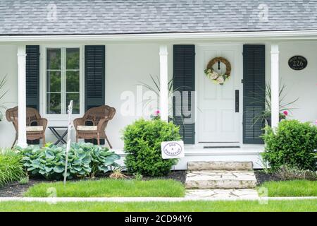 Canada, Niagara-on-the-Lake, dettagli tipici della casa Foto Stock