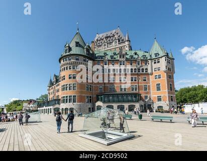 Canada, Quebec, Quebec City, Chateau Frontenac Hotel nella Vecchia Quebec Foto Stock