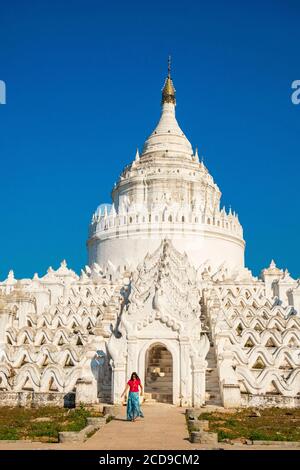 Myanmar (Birmania), attorno a Mandalay, Mingun, Pagoda Hsinbyume o Shin Bomei o Mya Thein Tan, XIX secolo Foto Stock