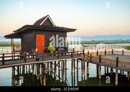 Myanmar (Birmania), Shan state, Inle Lake, Paramount Inle Resort Foto Stock