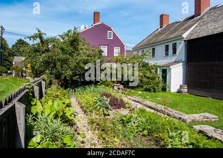 Lo storico Strawbery Banke Museum, ofl installazione coloniale nel New Hampshire, Portsmouth Foto Stock