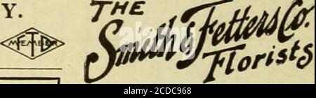 . Lo scambio dei fioristi: Un mezzo settimanale di interscambio per fioristi, nurseristi, seminaristi e il commercio in generale. S. A., ANDERSON Cleveland, ohio 440 MAIN ST., BUFFALO, N. Y Anderson Service significa scorte fresche, robuste e consegne rapide in BL FFALO. NIAGAR. FALLS, LOCKPORT E WXSTERN NEW YORK. EverylhnioFlowers ^^^ Invia tutti gli ordini DEL MARYLAND a SAMUEL FEAST & SONS 6. E. angolo Charles e Pleasant Sts.BALTIMORE, MD. La ditta di 84 anni di esperienza e reputazione. Servizio di consegna Quickauto per città e sobborghi. Bethlehem, Pa. ^LVit Sawyer & Johnson ha fondato 1897 144 Massachusetts Ave Foto Stock