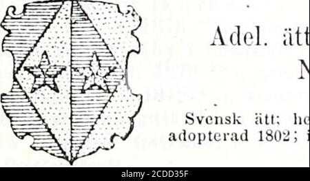 . Sveriges ridderskap och adels kalender . 1878 7, underlöjtnant i Kungl. Lottaus, sjökapten, förste styrman pil ångaren Frey från Göteborg. Hufvudmanneiis moder: Alma Slaria leverin, f.l8r)2 7. G. 187-1, enka 1882. OMG. 1893 m. Karl W al frid Schedvin, föreståndare för o. predikant vid södra baptistlorsamlingen i Stoekholm. Lnfvudmaunens syster:Sigrid Rosalie Sojia, F. 187(j /7. G. 1899 -;:i m.Lennart Anden, i hans 2:a gifte, F. 1SG3 ?,.-, med.lie., bntiiljonsliiluire vid Ellsborgs reg:te (Boras). Llufvudmanuens fastrar: (döttrar af kaptenen Carl Adolf Ehrenpohl o. Catharina llenrik Foto Stock