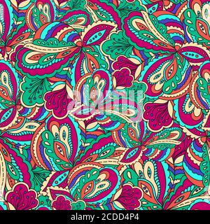 Colorato ornamento orientale senza cuciture motivo Illustrazione Vettoriale