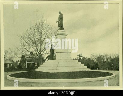 . Vedute della Provvidenza . LE PORTE DELL'UOMO E IL COTTAGE DI BETSY WILLIAMS, ROGER WILLIAMS PARK.at l'entrata di Elmwood Avenue a Roger Williams Park sono i cancelli dell'uomo, costruiti dai fondi in eredità alla città da Anna Man per abbellire il monumento Neariht Roger Williams si trova il cottage di Betsy Williams, così a lungo occupato dalla nobile donna attraverso la cui liberalità i cittadini godono ora questo bellissimo parco. ROGER WILLIAMS MONUMENTO, ROGER WILLIAMS PARK. Di fronte al cottage Betsy Williams. Il piedistallo è circondato da una scalinata sormontata dalla statua di bronzo di Roger Williams.History si erge Foto Stock