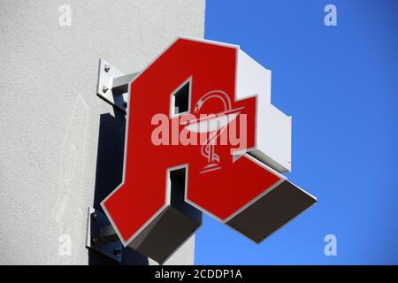 Logo delle farmacie pubbliche in Germania Foto Stock