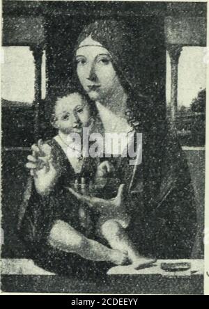 . Il conte Giacomo Carrara e la sua galleria : secondo il catalogo del 1796 . allanno 1758 ^. 58. Madonna con bambino opera di Benvenuto da Garofolo. 59. Paesetto di finissimo gusto in cognito autore. 60. Opera di Pauolo Veronese. 61. Adultera condotta avanti a Cristo. Lasciò nuore a piedi diqueso il suo nome nelli seguenti caratteri : Bruegel F. 1565 ed è achiaro duro -. 62. Altro due figure con a piedi il de-monio : opera di Pauolo Veronesecome al N.O 60 di questo foglio.questi furono compagni in Libonada uno officiale Bergamasco diletan-tissimo di puttura, che era al servizio Foto Stock