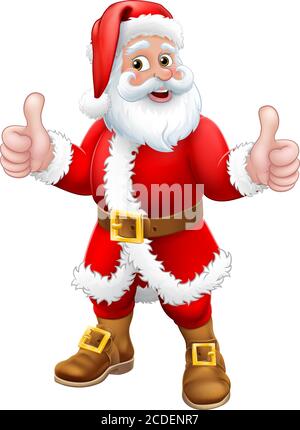 Babbo Natale Thumbs Su Il Carattere Del Contenitore Di Natale Illustrazione Vettoriale