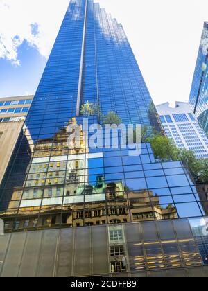 Trump Tower, 721 Fifth Avenue, un edificio storico di architettura moderna grattacieli a Midtown Manhattan, New York City, New York, Stati Uniti Foto Stock