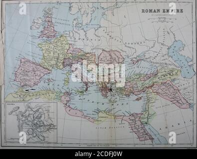 . Una storia di Roma con una mappa dell'Italia e un'ampia tavola cronologica . Daci. Pace con i Daci. Seconda guerra daciana, alla fine della quale Dacia diventa provincia romana. Guerra contro i Parthians.Armenia una provincia romana. Regno di Adriano; fa l'Eufrate il confine in Oriente. Adriano ritorna a Roma dall'Oriente. Guerra contro gli Sarmatiani. Una cospirazione contro di lui repressed.Adriano viaggia attraverso le province dell'impero.Guerra contro tlie .Jews. Regno di Antonino Pio. Pace in tutto l'impero.Regno di M. Avirelio. L. Verus va in Oriente contro i Parthians.Peace Foto Stock