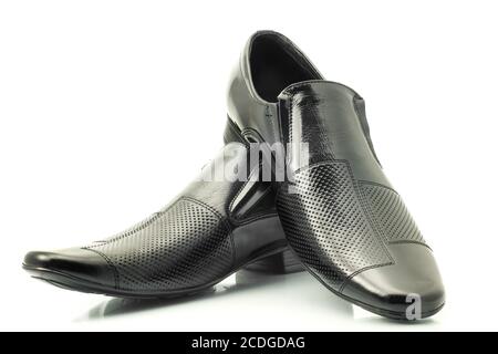 Scarpe classiche da uomo in pelle verniciata Foto Stock