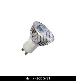 Lampadina a LED a sicurezza energetica. GU10. Oggetto isolato Foto Stock