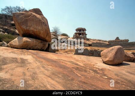 città in rovina hampi karnataka india Foto Stock