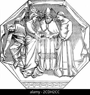 . Una breve storia dell'arte . RILIEVO DALLA PORTA SUD DEL BATTISTERO DI FIRENZE di Andrea Pisano di Caspar, re degli Etiopi, mirra, significativo della morte e della sepoltura. Balthazar, re di Saba, in piedi accanto, offre l'incenso sacerdotale; mentre Melchior, re dei tearabi, tiene fuori la mela dorata, simboleggiando allegianceto un re. Un angelo e San Giuseppe riempiono lo spazio behindthe Vergine. Le figure non sono proporzionate ad ogni SCULTURA MEDIEVALE IN ITALIA 209 altre, e sotto molti altri aspetti vediamo la rudesia della scultura romanica che lotta con il neorisveglio classico Foto Stock