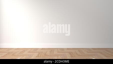 Interni moderni vuoti, rendering 3D a parete vuota Foto Stock