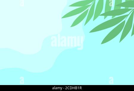 Banner con posto per testo e pianta verde. Illustrazione Vettoriale