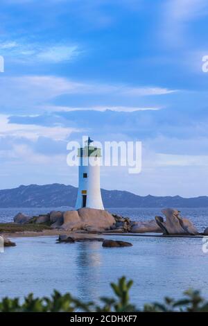 Italia, Sardegna, Palau, Faro di Porto Faro Foto Stock