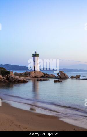 Italia, Sardegna, Palau, Faro di Porto Faro Foto Stock