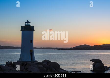 Italia, Sardegna, Palau, Faro di Porto Faro Foto Stock