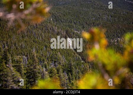 Yosemite strada vista dall'alto Foto Stock