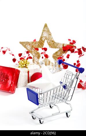 Shopping di Natale Foto Stock