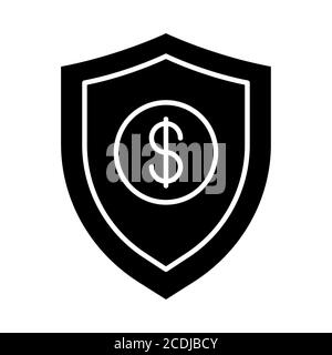 Money Protection Banking Glyph icona Foto Stock