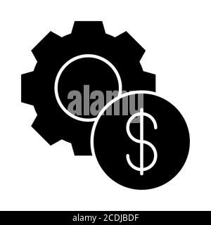 Money Managing Banking Glyph icona Foto Stock