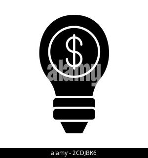 Icona Glyph di Smart Money Banking Foto Stock