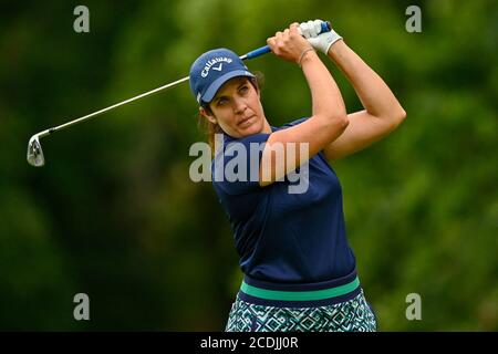 Beroun, Repubblica Ceca. 28 Agosto 2020. Il golfista svizzero Caroline Rominger partecipa al Tipsport Czech Ladies Open, parte del Ladies European Tour, il 28 agosto 2020, a Beroun, Repubblica Ceca. Credit: Vit Simanek/CTK Photo/Alamy Live News Foto Stock