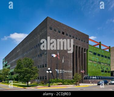 MID American Energy Building, ex Iowa Public Service, progettato da Rossetti Foto Stock