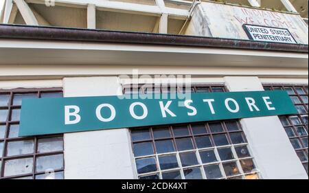 Libreria all'isola di Alcatraz Foto Stock