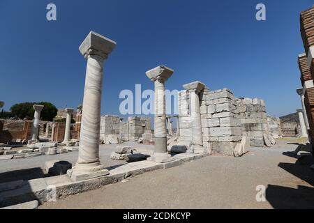 Basilica di San Giovanni nella città di Selcuk, Smirne, Turchia Foto Stock