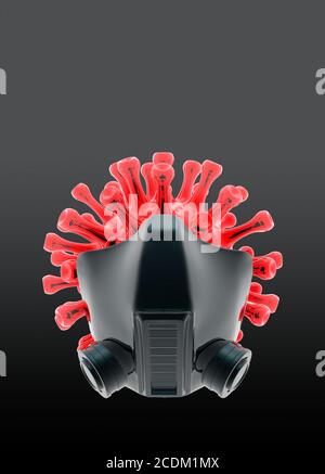 Controllo dell'infezione da coronavirus, illustrazione concettuale. Foto Stock