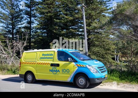 Guasto del veicolo NRMA veicolo di assistenza stradale a Palm Beach, Sydney, Australia Foto Stock