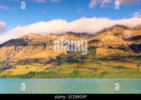 Glenorchy Lagoon, Glenorchy, Otago, Isola del Sud, Nuova Zelanda Foto Stock