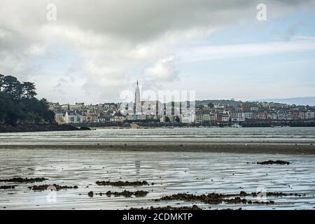 Plage du Ris a Douarnenez, Finistere, Bretagna, F. Foto Stock