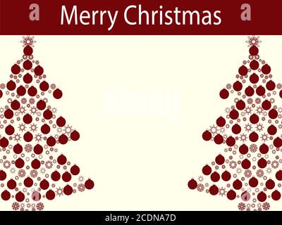 Buon Natale sfere ghirlanda ad albero Foto Stock