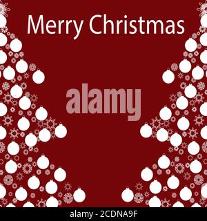 Buon Natale sfere ghirlanda ad albero Foto Stock