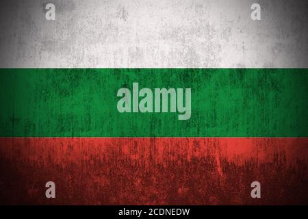 Bandiera grunge della Bulgaria Foto Stock
