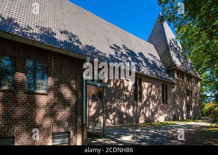 D-Dorsten, D-Dorsten-Deuten, Lippe, zona della Ruhr, Parco Naturale Hohe Mark Westmuensterland, Muensterland, Westfalia, Nord Reno-Westfalia, NRW, Chiesa parrocchiale cattolica Herz-Jesu Foto Stock