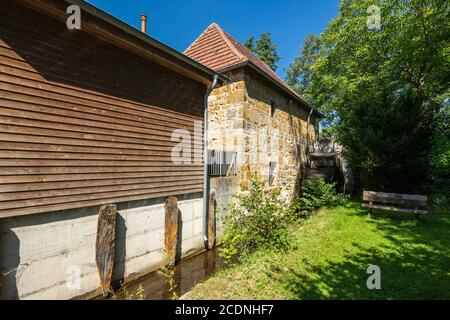 D-Dorsten, D-Dorsten-Rhade, Lippe, Ruhr, Hohe Mark Westmuensterland Nature Park, Muensterland, Westfalia, Nord Reno-Westfalia, NRW, Rhade mulino ad acqua Foto Stock