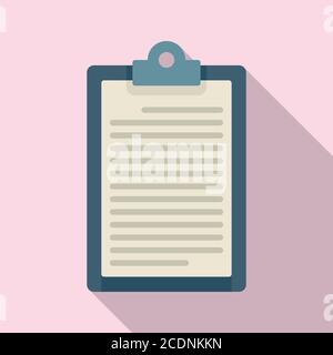 Icona degli Appunti di conclusione. Illustrazione piatta dell'icona vettoriale della chiusura degli appunti per il web design Illustrazione Vettoriale