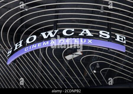 L'insegna Showcase Cinema De Lux al centro commerciale Westquay nel Regno Unito, scattata il 10 luglio 2020 Foto Stock