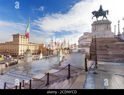 Monumento a Vittorio Emanuele (Tomba del Soldato sconosciuto) nella città di Roma in Italia. Foto Stock