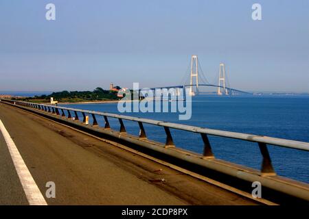 Great Belt Bridge Danimarca Foto Stock