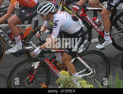 Nizza, Francia. 29 agosto 2020. Leah KIRCHMANN del TEAM SUNWEB durante il tour mondiale delle donne UCI, la Course by le Tour 2020, Nice - Nice (96 km) il 29 agosto 2020 a Nizza, Francia - Foto Laurent Lairys / DPPI Credit: Laurent Lairys/Agence Locevaphotos/Alamy Live News Foto Stock