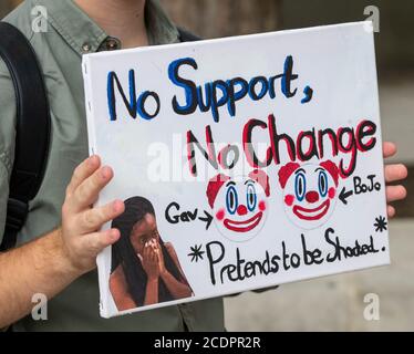 Londra 29 agosto 2020 una protesta di sciopero di livello 21 da parte degli studenti di Parliament Square, Londra UK contro il processo di livello A di quest'anno. Credit: Ian Davidson/Alamy Live News Foto Stock