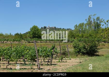 Vista della città, Groznjan, Istria, Croazia Foto Stock