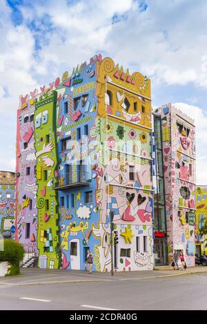 Casa colorata Happy Rizzi a Braunschweig, Germania Foto Stock