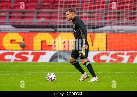 Amsterdam, Paesi Bassi. 29 Agosto 2020. AMSTERDAM, 29-08-2020, Johan Cruijff Arena football, amichevole testmatch, Stagione 2020-2021, Ajax - Eintracht Francoforte, Nico Tagliafico Credit: Pro Shots/Alamy Live News Foto Stock